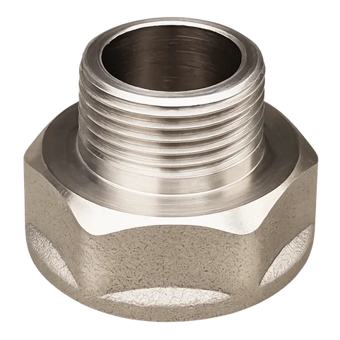 Переход никелированный латунный Ду 25х15 1"х1/2" ВР/НР